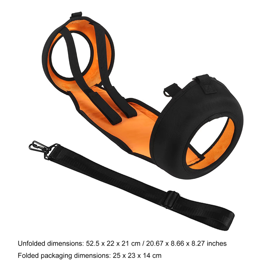 EVA Lautsprecher Gurt Halter Träger für JBL Boombox 4 Schutzhülle mit Schultergurt in Schwarz und Orange - Bild 4