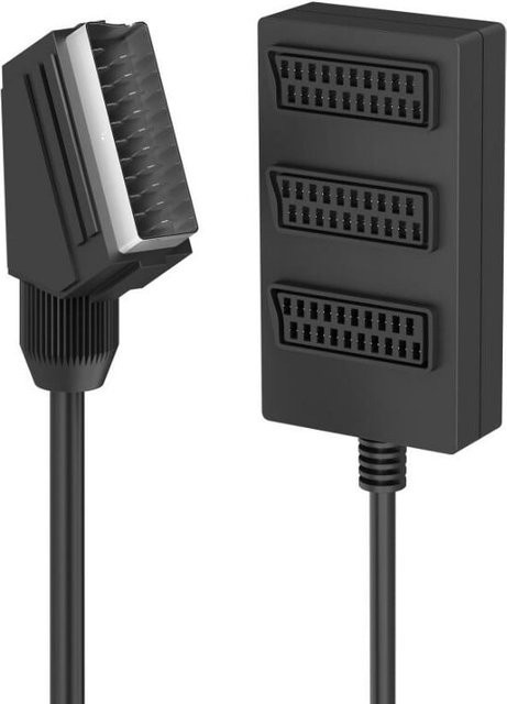 Hama Scart-Verteiler 3-fach in Schwarz - Bild 1