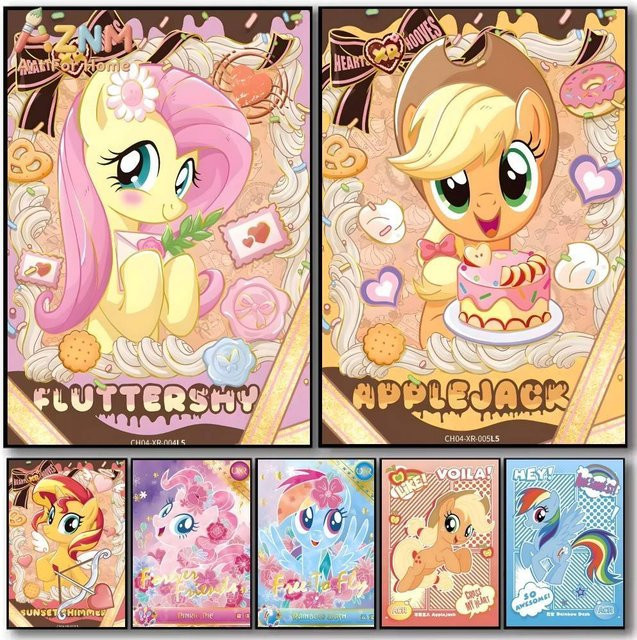 AZNM My Little Pony Charaktere Leinwandgemälde als Wandkunst für Kinder in Mehrfarbig - Bild 1