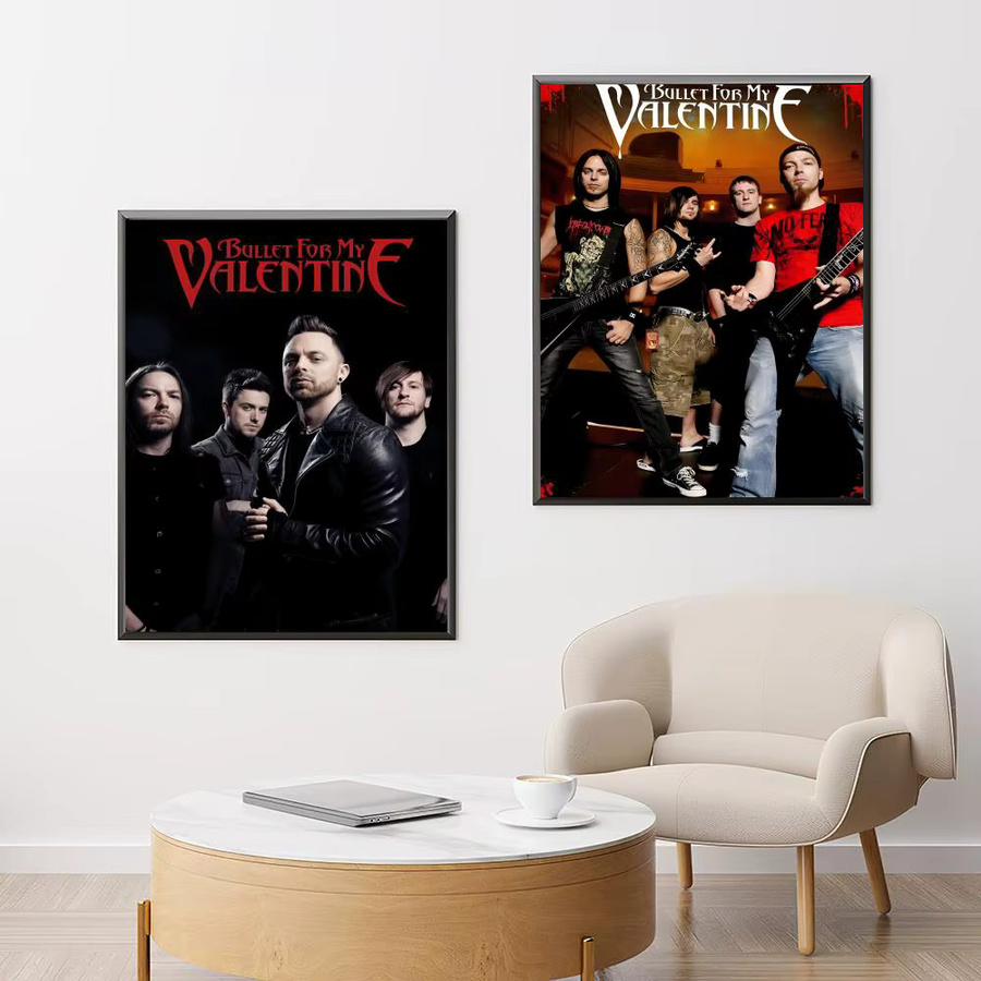 Singer B-Bullet for My Valentine Poster HD Wanddekoration, selbstklebend, multicolor, Rechteckig, B: 20,0 cm, H: 20,0 cm, T: 15,0 cm - Bild 2