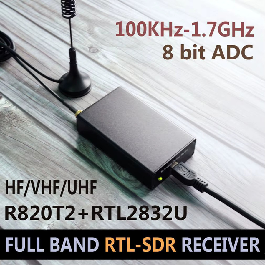 RTL-SDR USB Tuner Empfänger mit RTL2832U und R820T2 Chipsatz, Frequenzbereich 100kHz-1,7GHz, Schwarz - Bild 4