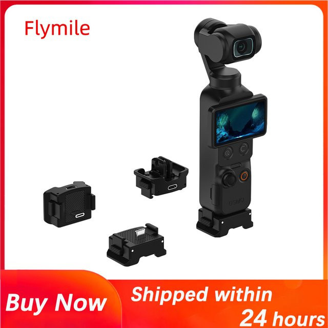 Flymile Multifunktionale Schnellwechselhalterung und Ladestation für DJI Osmo Pocket 3 und DJI Osmo Pocket 4, Schwarz - Bild 1