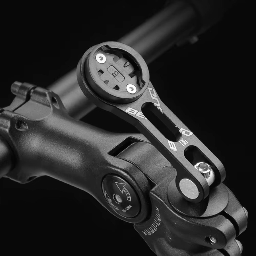 Alloet Fahrradcomputer-Halterung aus Aluminiumlegierung in Schwarz für MTB und Rennräder - Bild 4