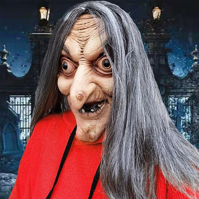 Winnerer Neptune Halloween Geistergesichtsmaske Horror Hexenmaske Latex - Bild 1