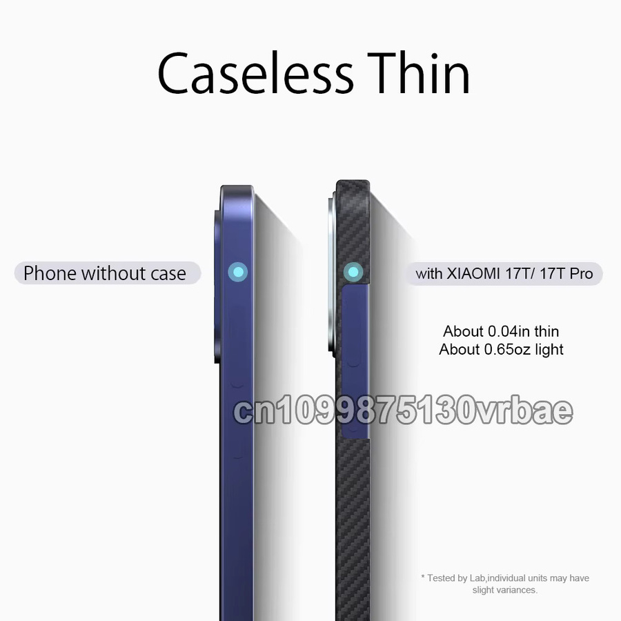 Xiaomi 17 T Pro und Xiaomi 17 T Handyhülle aus Carbon Kevlar Aramidfaser Magnetisch Schwarz und Rot - Bild 2
