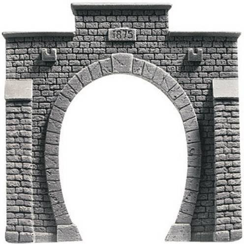 NOCH PROFI plus H0 Tunnel-Portal 1gleisig, Hartschaum-Fertigmodell, Bemalt - Bild 1