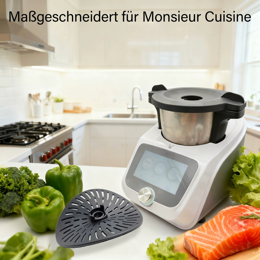 Monsieur Cuisine Connect Smart Trend Klingenabdeckung in Schwarz als Schutzvorrichtung für langsames Kochen - Bild 4