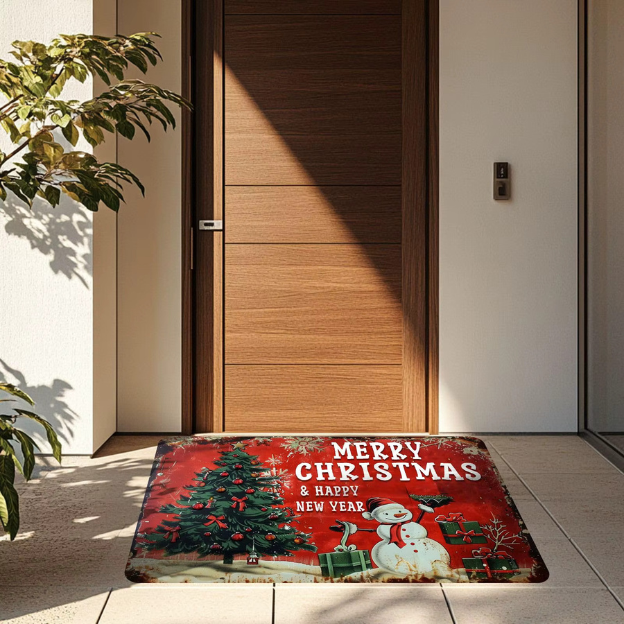 VIKAMA Weihnachts-Fußmatte für den Außen- und Innenbereich mit Frohe Weihnachten Motiv, B/T: 60 x 40 cm - Bild 2