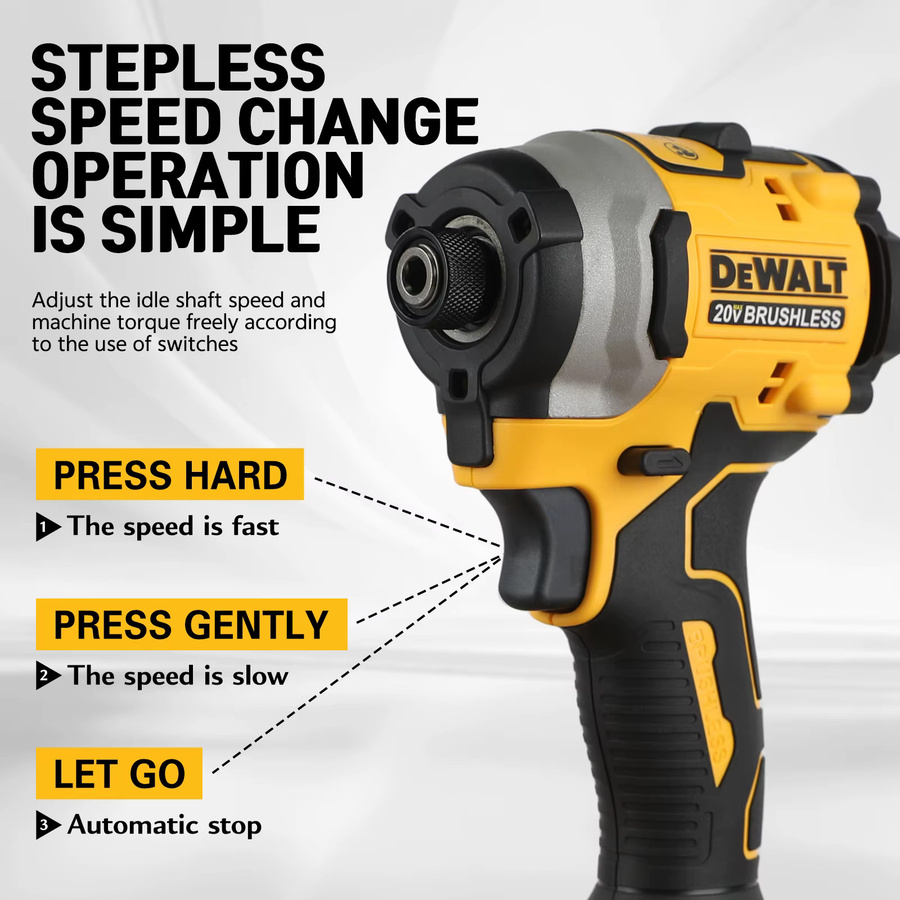 DeWalt DCF850 20 V Akku-Schrauber Gelb mit Lithium-Ionen-Akku - Bild 4