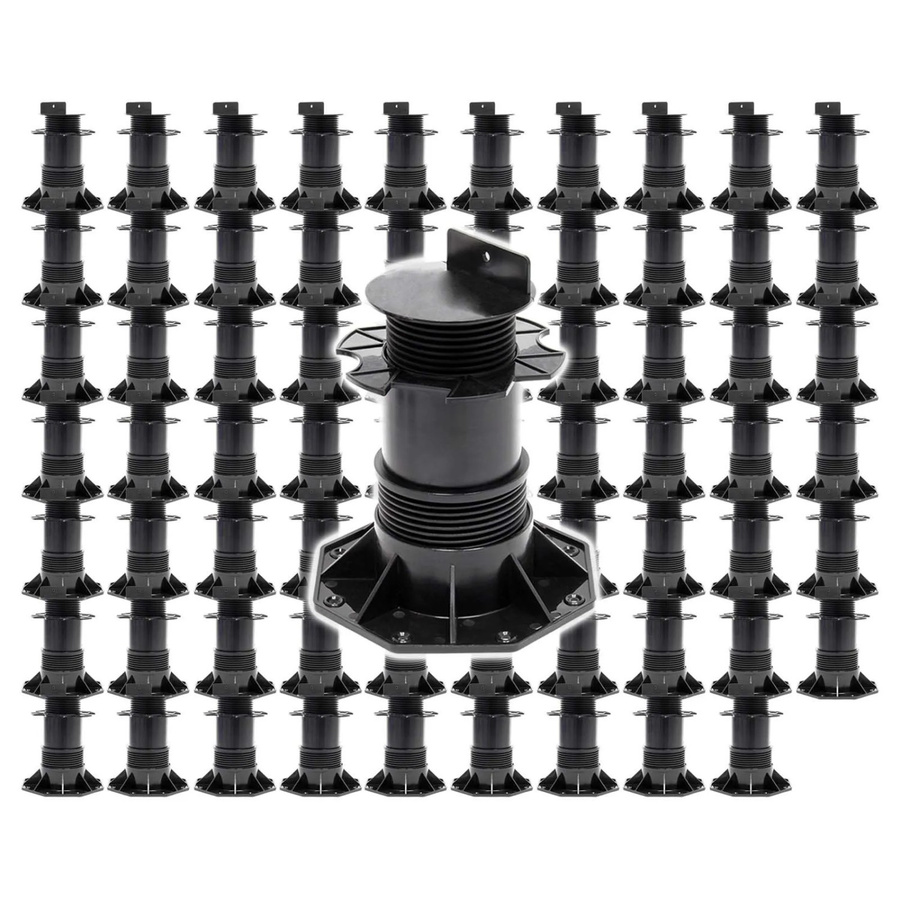 Xpotool Set 70 Stelzlager für Terrassen in Schwarz, höhenverstellbar von 137 mm bis 215 mm, Tragkraft 2700 kg - Bild 2
