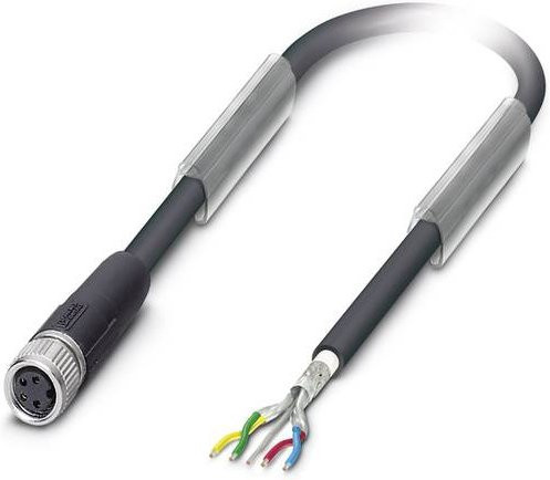 Phoenix Contact 1543304 Sensor-Aktor-Datensteckverbinder M8 Buchse gerade, 4-polig, schwarz, 5,00 m - Bild 1