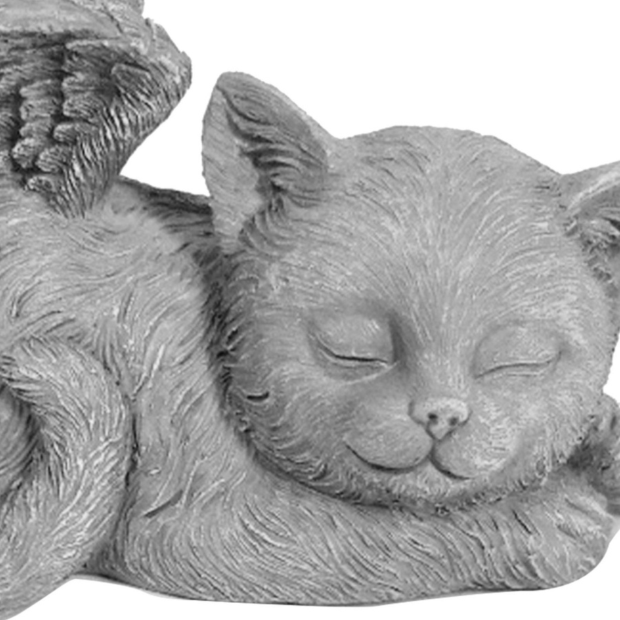 Gartenskulptur mfySpace Engel als Haustier Denkmal Statue aus Kunstharz für Katzen und Hunde - Bild 3