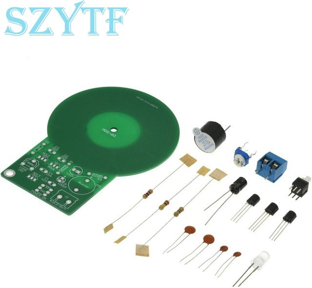 SZYTF Metalldetektor DIY-Kit elektronisches Sensorplatinenmodul in Grün mit 60 mm Sensorbereich und DC 3 V-5 V Betrieb - Bild 1