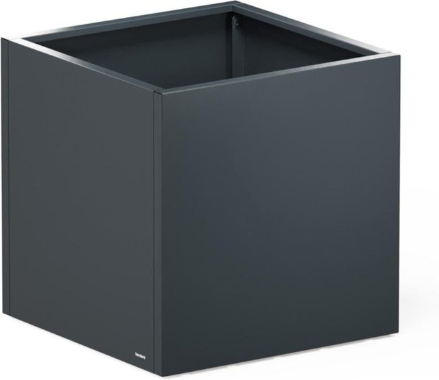 Herstera Garden Pflanzkübel Cube aus verzinktem Stahl in Anthrazit, B/T/H: 80 x 80 x 80 cm - Bild 1