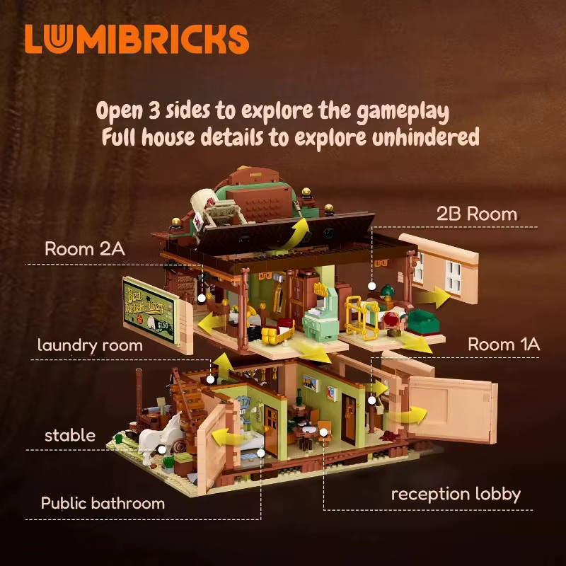 Lumibricks Western Inn, Bausteine, Western, Konstruktion - Bild 3