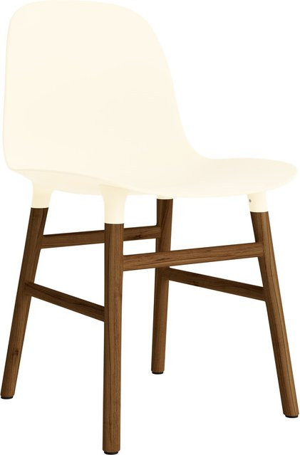 Normann Copenhagen Form Stuhl in Beige mit Holzgestell und Kunststoffschale im skandinavischen Design - Bild 1