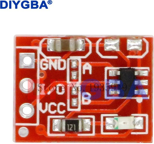 50 Stück DNIGEF TTP223 Touch-Taste Modul Einkanal Selbst-Locking Kapazitiver Berührungssensor in Rot - Bild 1