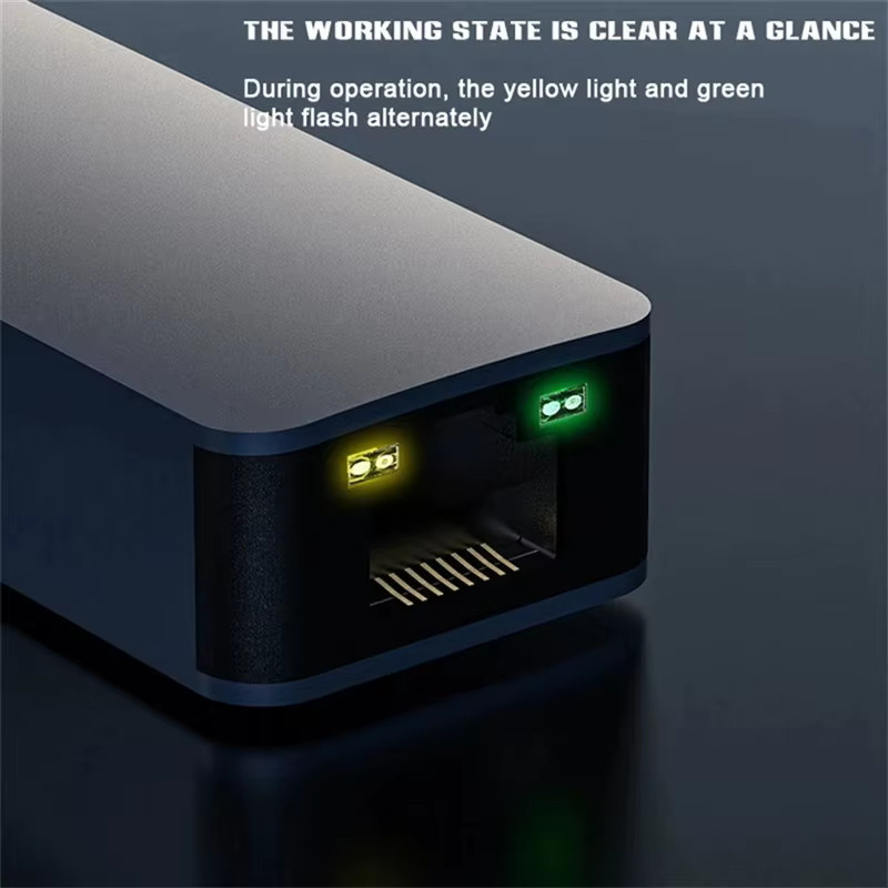 Kebidumei USB-C zu RJ45 2,5G Ethernet Adapter, 2500Mbps LAN Netzwerkkarte mit RTL8156 Chip für PC, MacBook und Windows Laptop, Grau - Bild 2