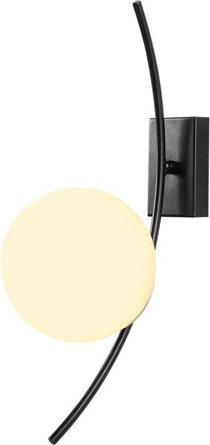Opviq Wandleuchte Hilal in Weiß und Schwarz aus Metall und Glas mit E27 Fassung, B/H/T: 25 x 44 x 25 cm - Bild 1