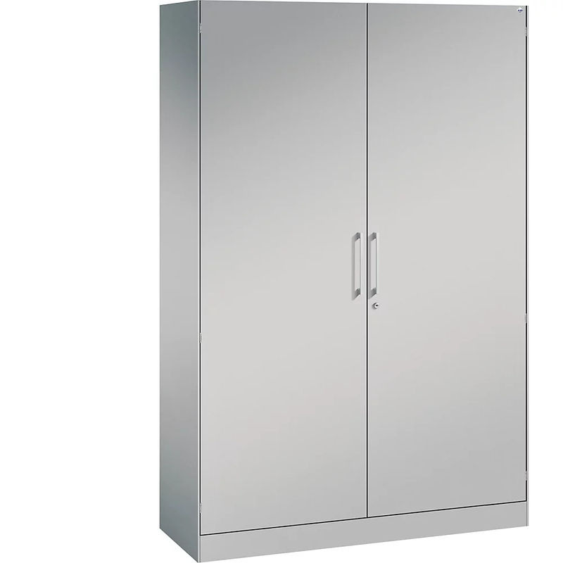 C+P Aktenschrank Asisto mit Drehtüren in Weißaluminium, Metall, H: 198,0 cm, B: 120,0 cm, T: 43,5 cm - Bild 2