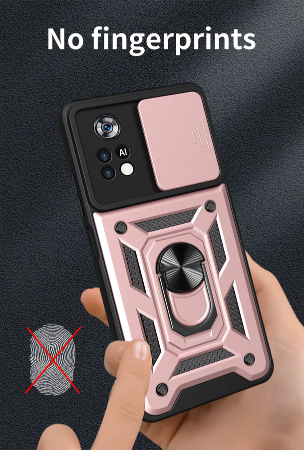 Stoßfeste Schutzhülle für Xiaomi Poco X4 Pro 5G mit Kameraschutz in Rot oder Pink - Bild 3