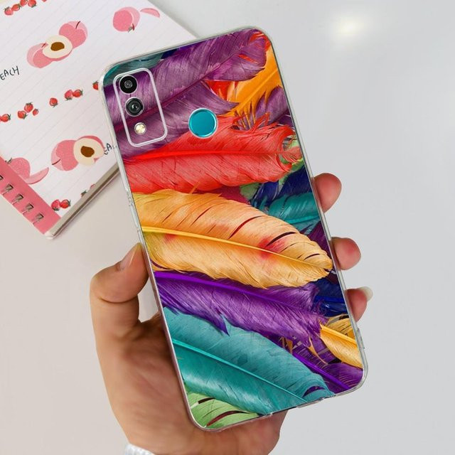 Handyhülle für Honor 9X Lite JSN-L21 mit Astronaut-Mädchen-Design aus transparentem TPU Silikon - Bild 1