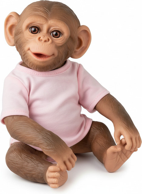 NPK Reborn-Babypuppe Affe, 19 Zoll, Vinyl, Ganzkörper-3D-Malerei - Bild 1