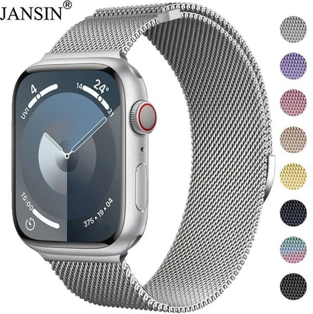 jansin Uhrenarmband Milanaise, Edelstahl, Silber, Unisex - Bild 1