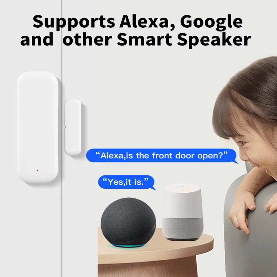 SaltComm Tuya Zigbee 3.0 Tür- und Fenstersensor in Schwarz für Smart Life App, ZHA, Zigbee2MQTT und Alexa - Bild 5