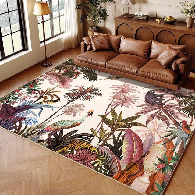 Karpetti Kinderteppich Dschungeltier Cartoon, rutschfeste Bodenmatte für Wohnzimmer und Schlafzimmer, B: 100 cm, L: 200 cm - Bild 1