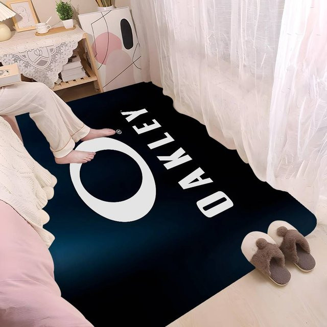 O-Oakley Bodenmatte im modernen INS-Stil, rutschfester Teppich in Schwarz für Schlafzimmer und Haushalt - Bild 1