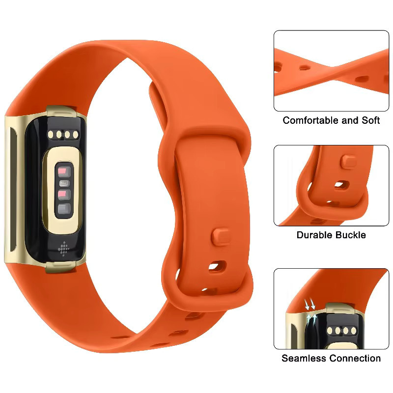 JBAILI Uhrenarmband Silikon, Unisex, Fitbit Charge 5 6 - Bild 3