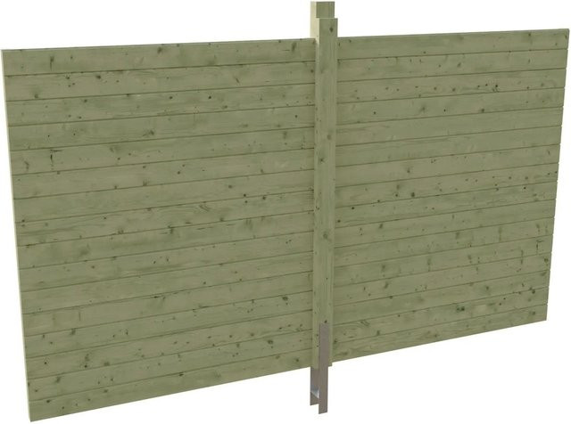 Skan Holz Carport-Rückwand Profilschalung aus Fichte, Grün, B: 363 cm, H: 200 cm, T: 12 cm - Bild 1