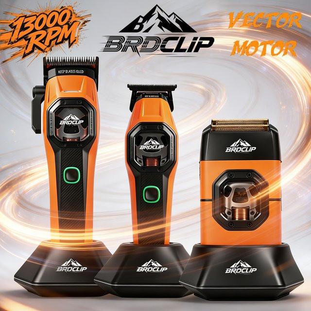BRDCLIP Salon-Friseurset, Unisex, Orange - Bild 1