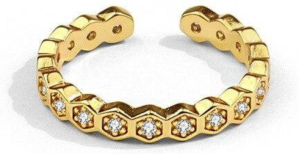 Ring 925 Silber, Gold, Zirkonia, Damen - Bild 1
