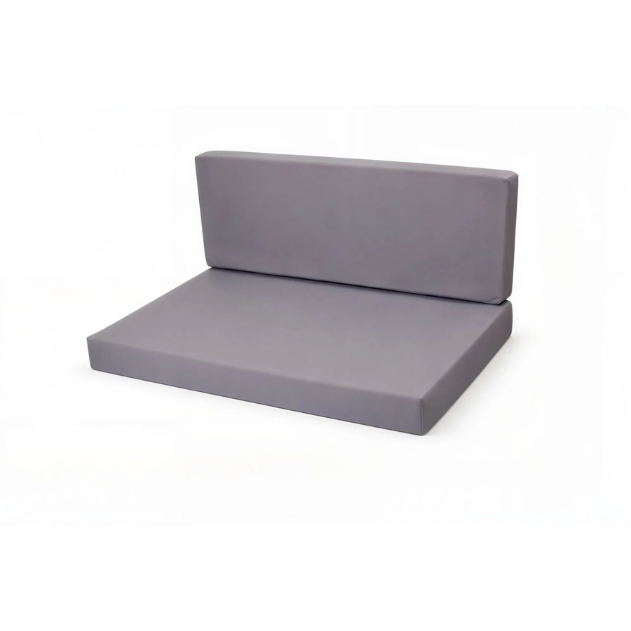 Setgarden Flat Set Palettenkissen Grau mit Sitzkissen und Rückenkissen im Industrial- oder Loft-Stil, B/T/H: 120 x 50 x 10 cm und 120 x 40 x 10 cm - Bild 2