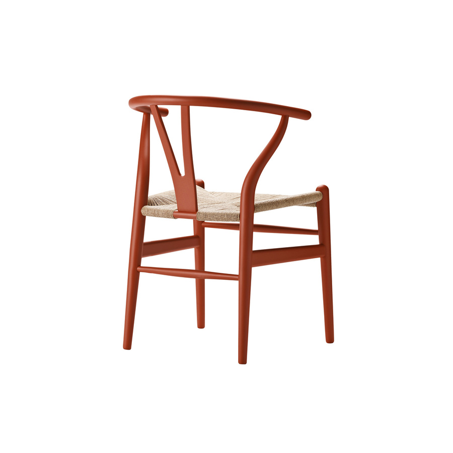 Carl Hansen & Søn CH24 Y Wishbone Stuhl Soft Edition von Ilse Crawford in Rot, lackiert - Bild 2