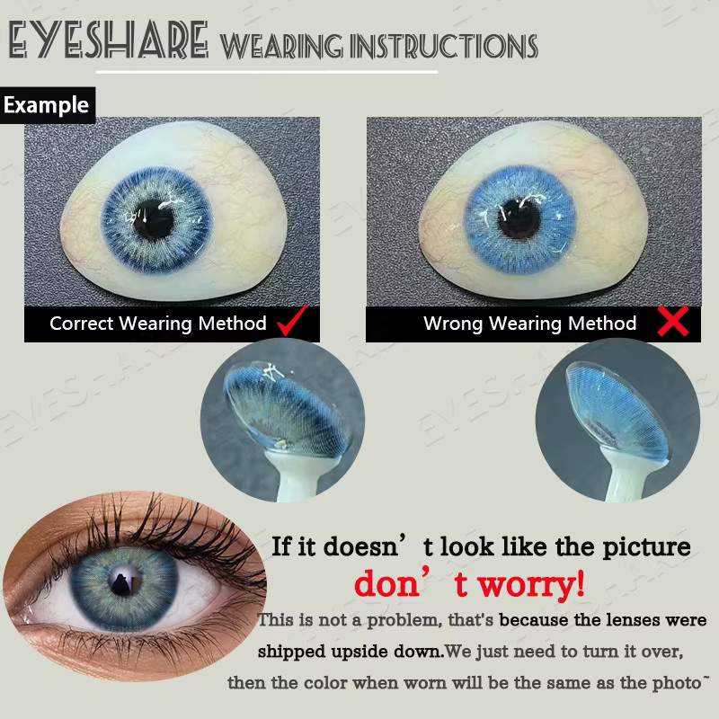 EYESHARE MIKI-BLUE farbige Kontaktlinsen Jahreslinsen, 2 Stück - Bild 2