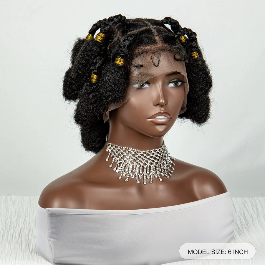 ALICE SPRING Bantu-Zopfperücke, synthetisch, kurz, Damen - Bild 4