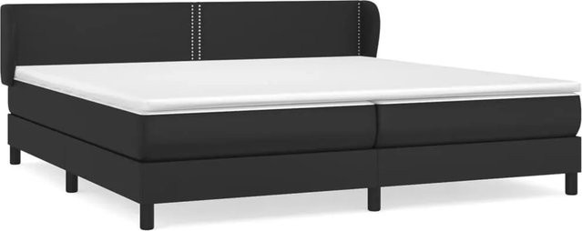 vidaXL Boxspringbett mit Matratze Schwarz Kunstleder B/T/H: 200 x 200 x 203 cm - Bild 1