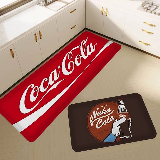 C-Cocas Vintage Logo Flurteppich in Rot, waschbar und rutschfest, rechteckig - Bild 1