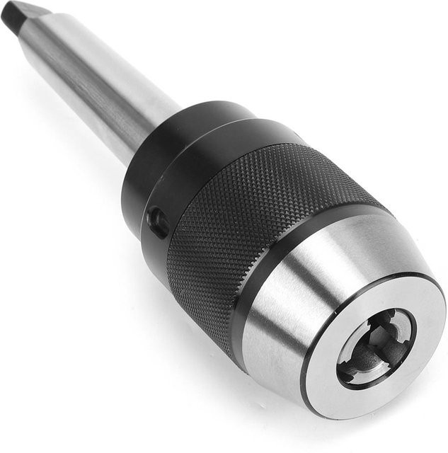 Koogeelife Schnellspannbohrfutter MT3APU13 für CNC-Fräsmaschinen, Flachschwanz-Bohrfutter in Schwarz und Silber - Bild 1