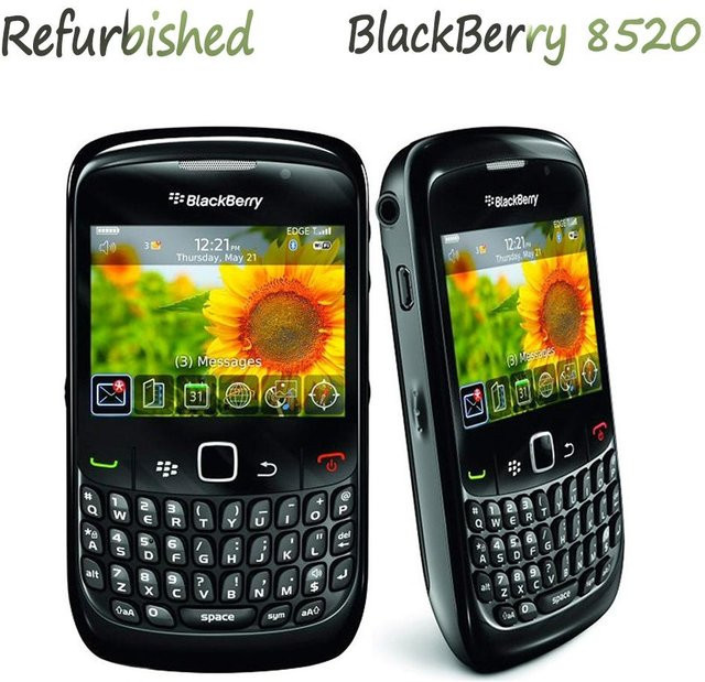 Generalüberholtes Blackberry Curve 8520 Mobiltelefon in Weiß mit 2MP Kamera und 1 SIM Slot - Bild 1