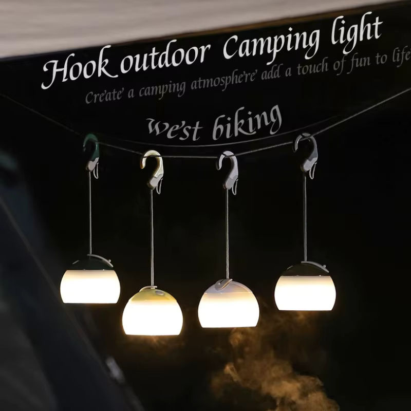 WEST BIKING LED Camping-Hängeleuchte in Olive Green, USB wiederaufladbare Outdoor-Laterne für Camping und Notfälle - Bild 6