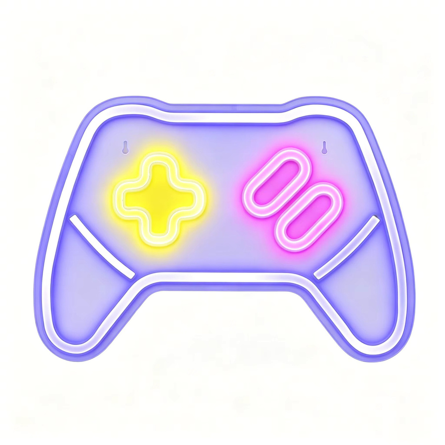 NEONAEON LED-Neonschild mit Spielcontroller-Motiv in Multicolour, USB-betriebbare Wanddekoration für Schlafzimmer und Partys - Bild 2