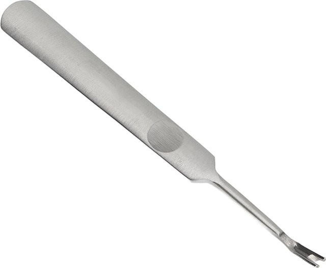 Igeteck Lederkerber aus Edelstahl in Silber, kleiner Nähkerber zum Falzen und Kantenanfasen für DIY-Projekte - Bild 1