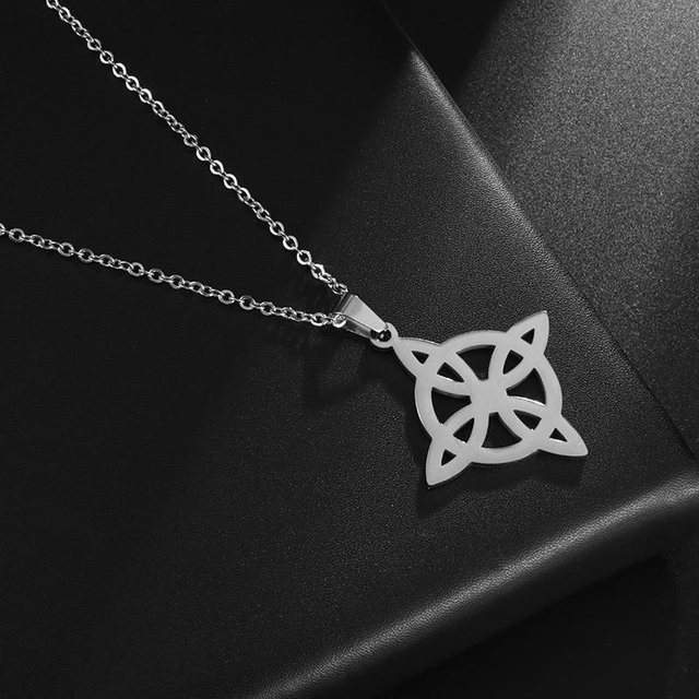 Halskette Hexenknoten, Keltisch Irisch, Schwarz, Unisex - Bild 1