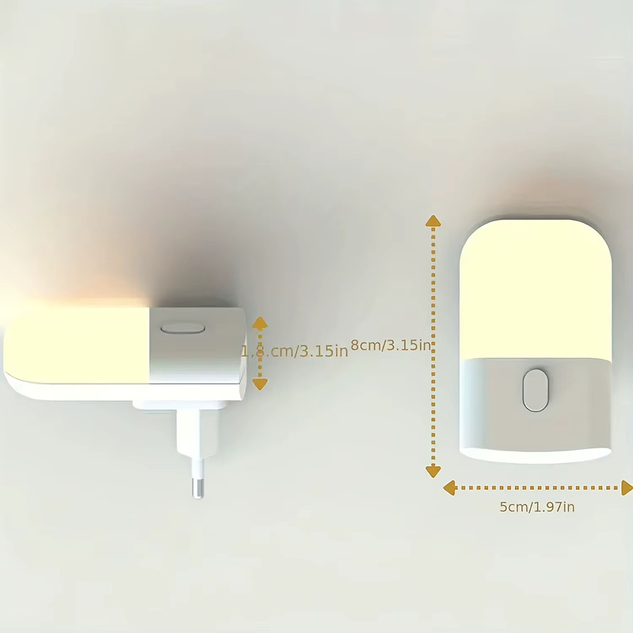 Ouelico LED-Nachtlicht zur Wandmontage in Weiß mit warmweißem Licht (2700 K) für Schlafzimmer, Wohnzimmer, Flure und Treppen - Bild 2