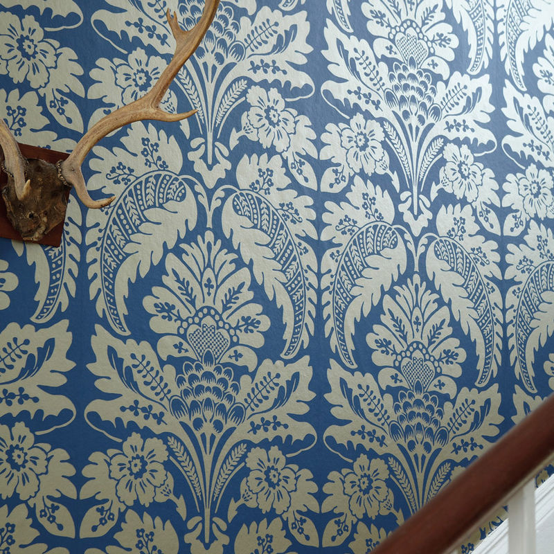 Little Greene Tapete Wilton Sovereign Blau Botanisches Floral Non-Woven - Bild 2