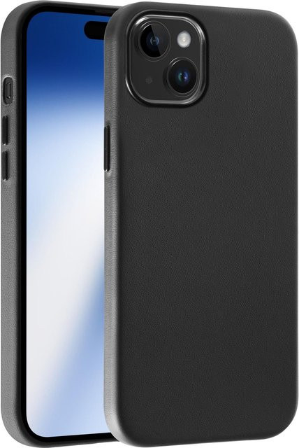 Vivanco Mag Classic Cover Handyhülle für iPhone 15 mit Magnetic Wireless Charging Support, Schwarz - Bild 1